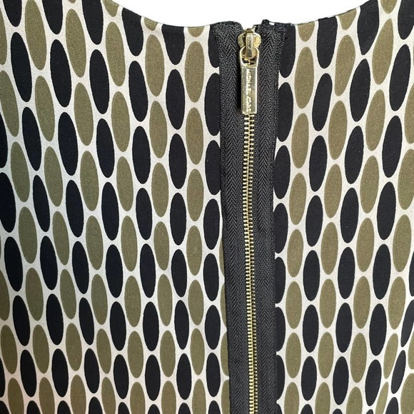 Michael Kors Green and Blue 3/4 Sleeve Shift Dress Size 8 - Picture 5 of 9